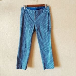 Ann Taylor Carnegie Crop Pants in Blue Diamond size 2